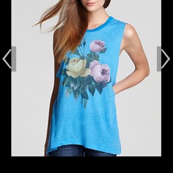 Wildfox Tops - Wildfox Flower Muscle Tank.